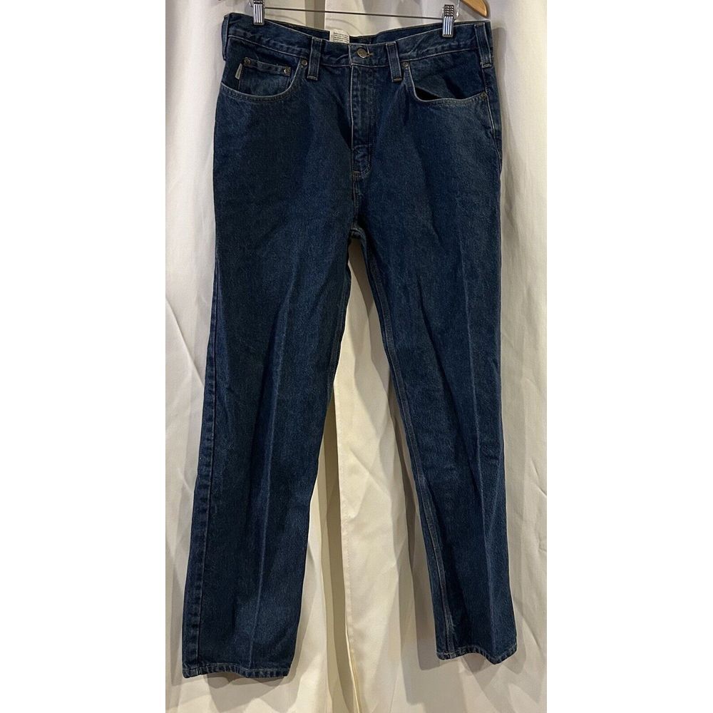 Carhartt Mens Relaxed Fit Straight Leg Workwear Jeans Pants Size 36X 34 RN#14806